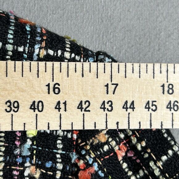 Vintage Sag Harbor Blazer Womens 16 Black Colorful Preppy Business Casual Jacket - Picture 8 of 14